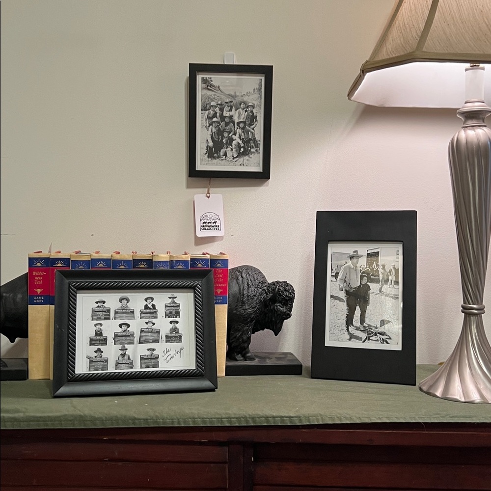 Framed Vintage Photos: Set of 3, Warner Bros Cowboys